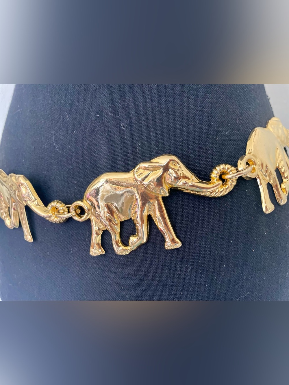 Vintage Elephant Gold Chain Belt - Picture 7 of 8